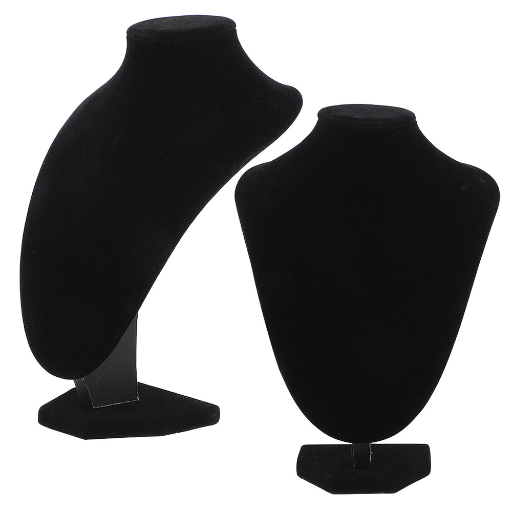 Body Jewelry Holder - 2Pcs Necklace Display Stand Stylish Mannequin