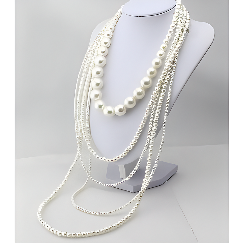 Body Jewelry Thigh Chain - Vintage Pearl Multi-Layered Body Chain Necklace