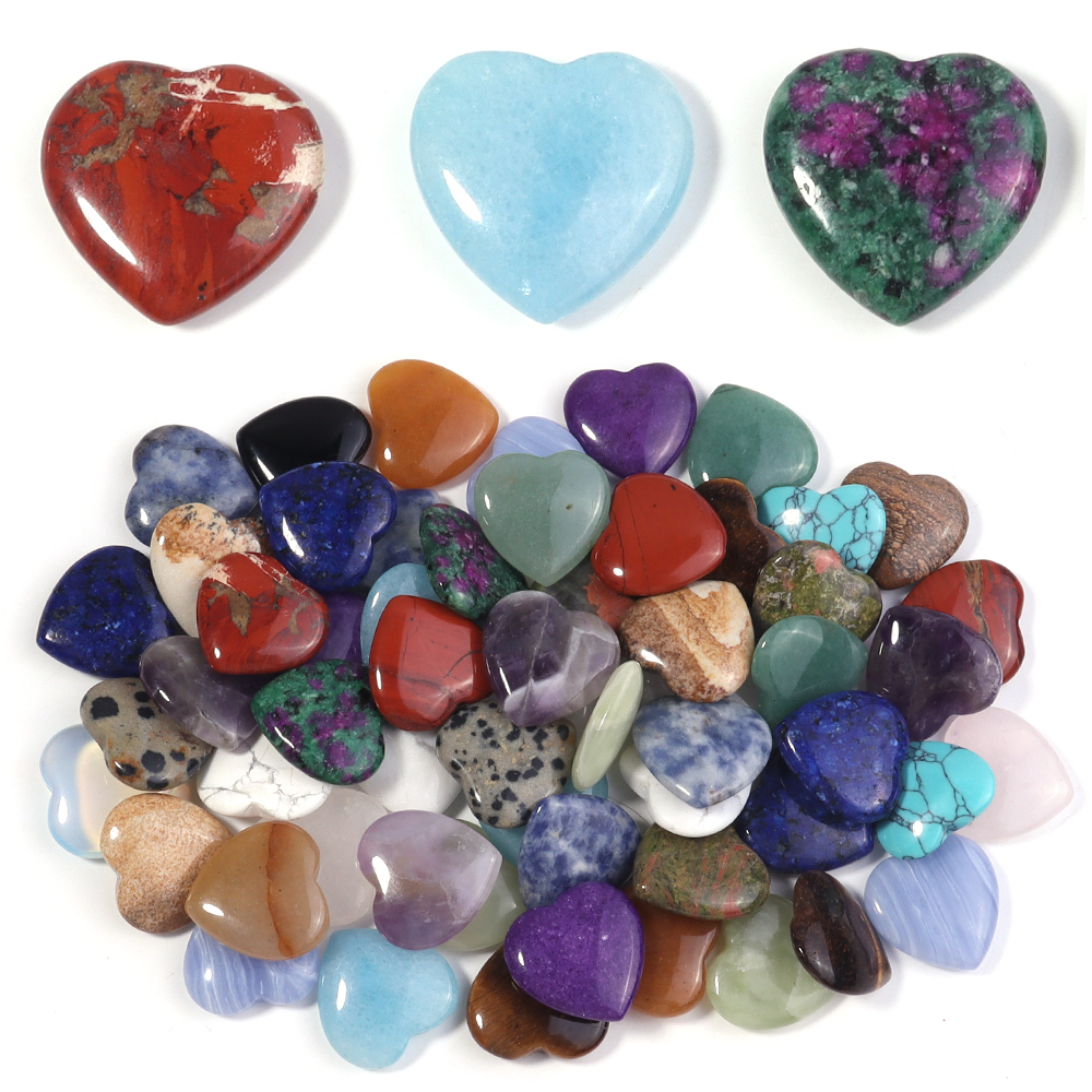 Body Jewelry Piercing - 5pcs No Hole Heart Natural Stone