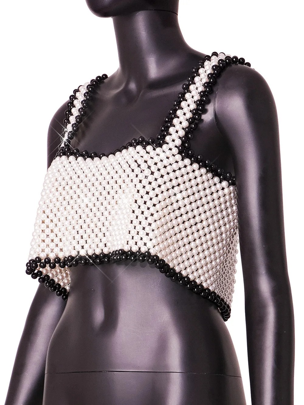 Body Jewelry Vest - Body Jewelry Pearl Handmade Sexy Bra