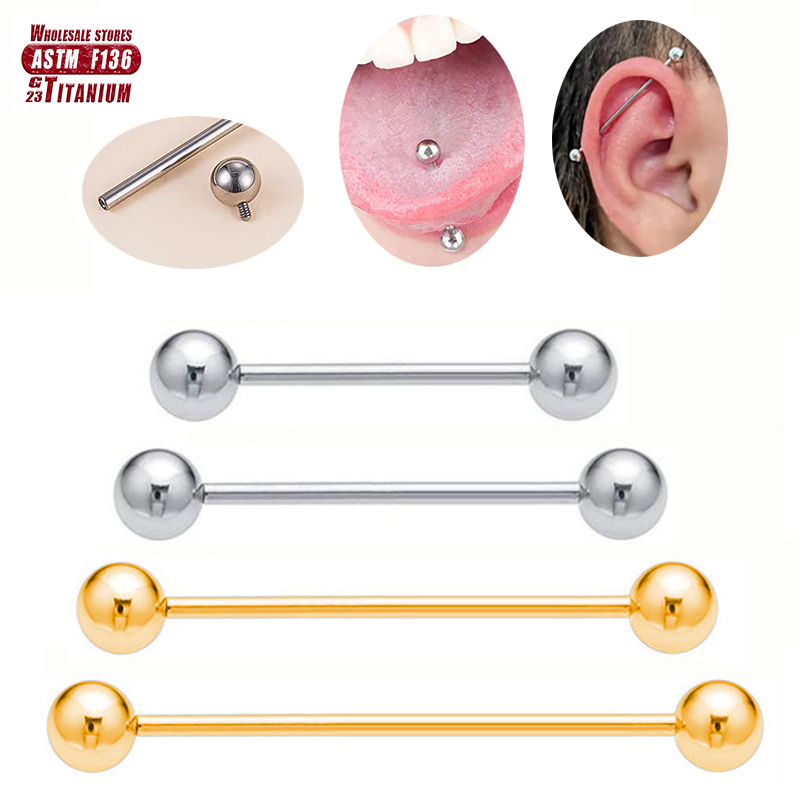 F136 Titanium Piercing 14G Bar - Tongue Barbell Straight avis et prix