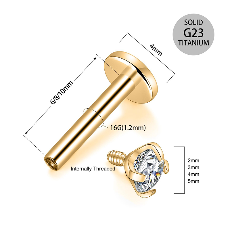 16G Titanium Internally Thread - Body Jewelry Back avis et prix