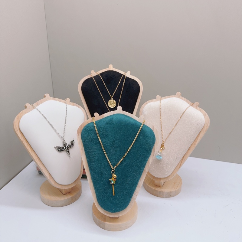 Mannequin Wooden Velvet Neckla - Body Jewelry Holder avis et prix