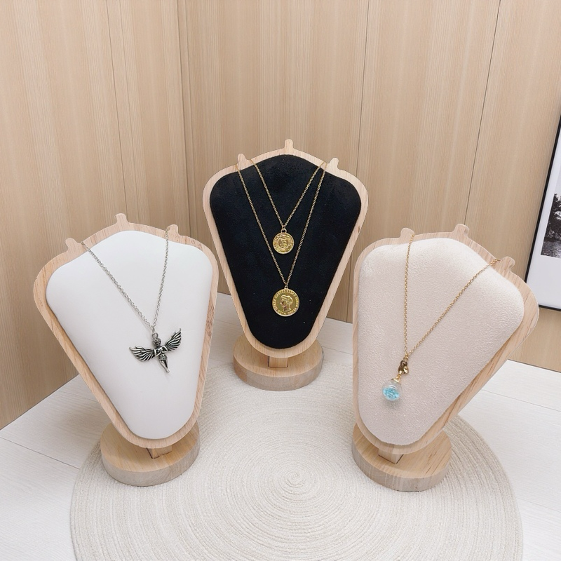 Mannequin Wooden Velvet Neckla - Body Jewelry Holder avis et prix