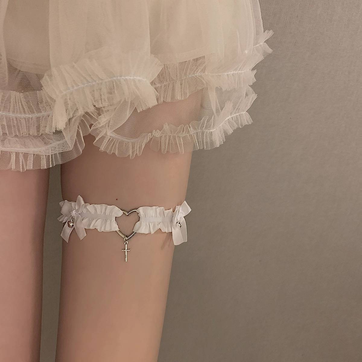 Bow, heart, bell, leg ring, fe - Body Jewelry Thigh Chain avis et prix