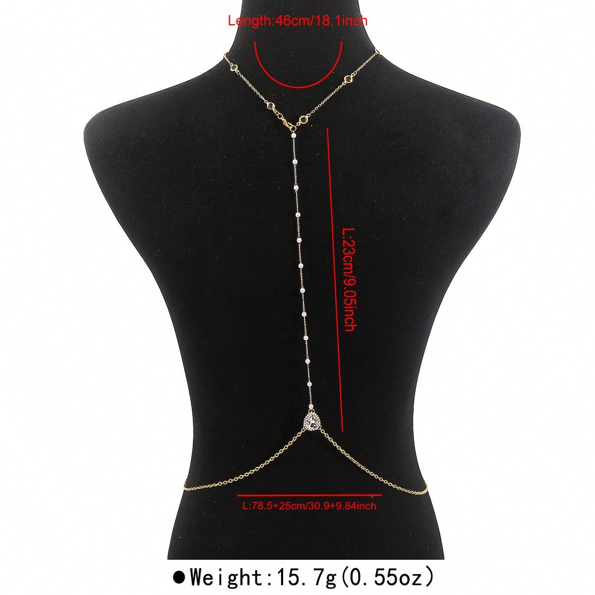 1PC Gold Back Chain Women Y-ta - Body Jewelry Back avis et prix