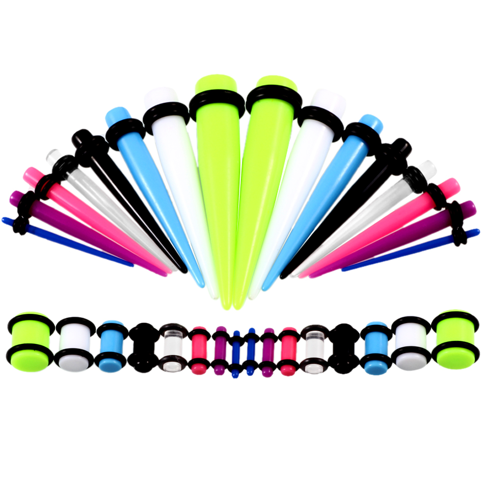 36pcs/lot Acrylic Ear Gauge Ta - Body Jewelry Ear Plugs avis et prix