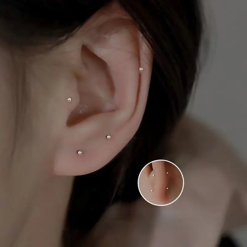 2pcs Ear Piercing Silver Needl - Body Jewelry Implants avis et prix