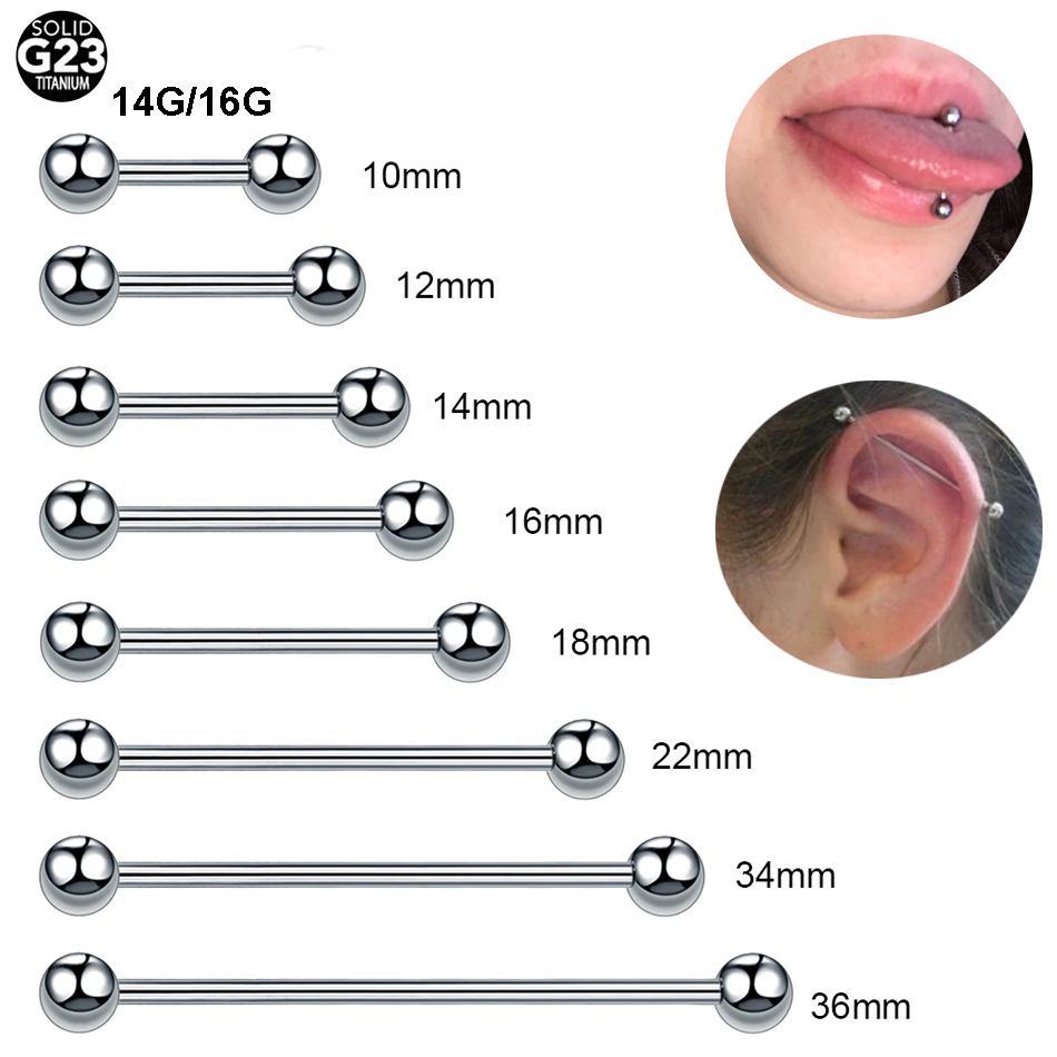 1PC G23 Titanium Straight Barb - Tongue Barbell Straight avis et prix