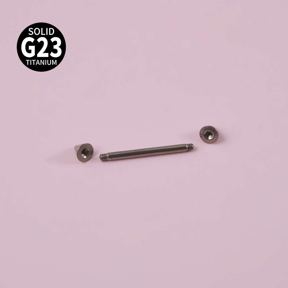 1Pc  G23 Titanium Cone Industr - Tongue Barbell Straight avis et prix