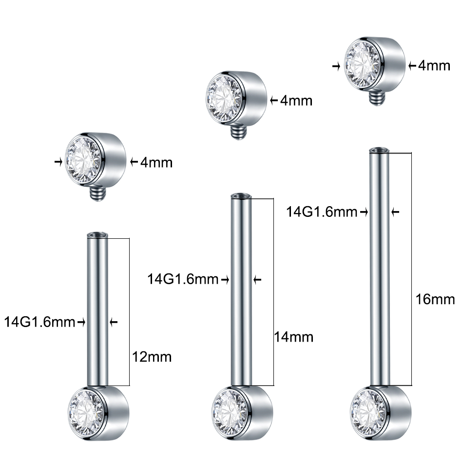 1/5pcs Implant Grade Titanium  - Body Jewelry Implants avis et prix