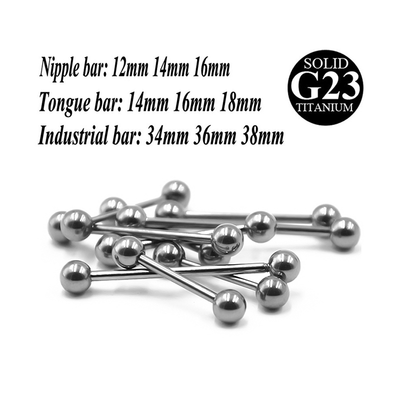 2PCS G23 Titanium Tongue Pierc - Body Jewelry Industrial avis et prix