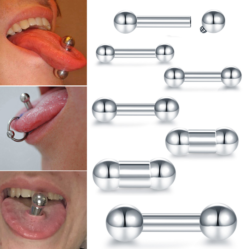 1PC Steel Big Size Genital Str - Tongue Barbell Straight avis et prix
