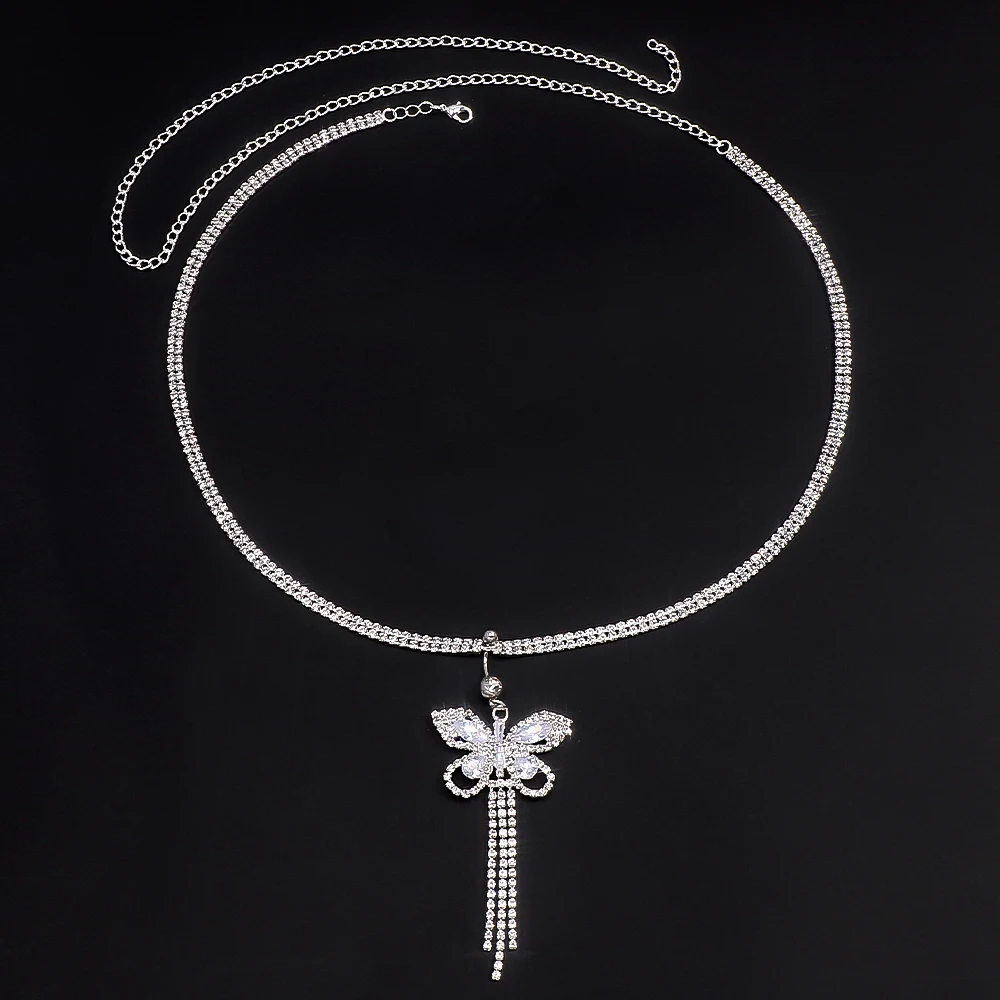 Shiny Rhinestone Butterfly Tas - Body Jewelry Piercing avis et prix