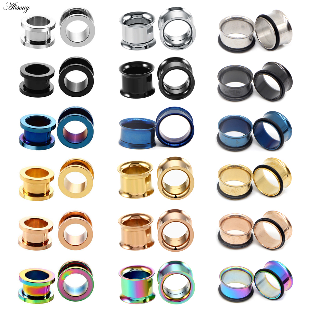 1pc 2mm-25mm Stainless Steel E - Body Jewelry Ear Plugs avis et prix