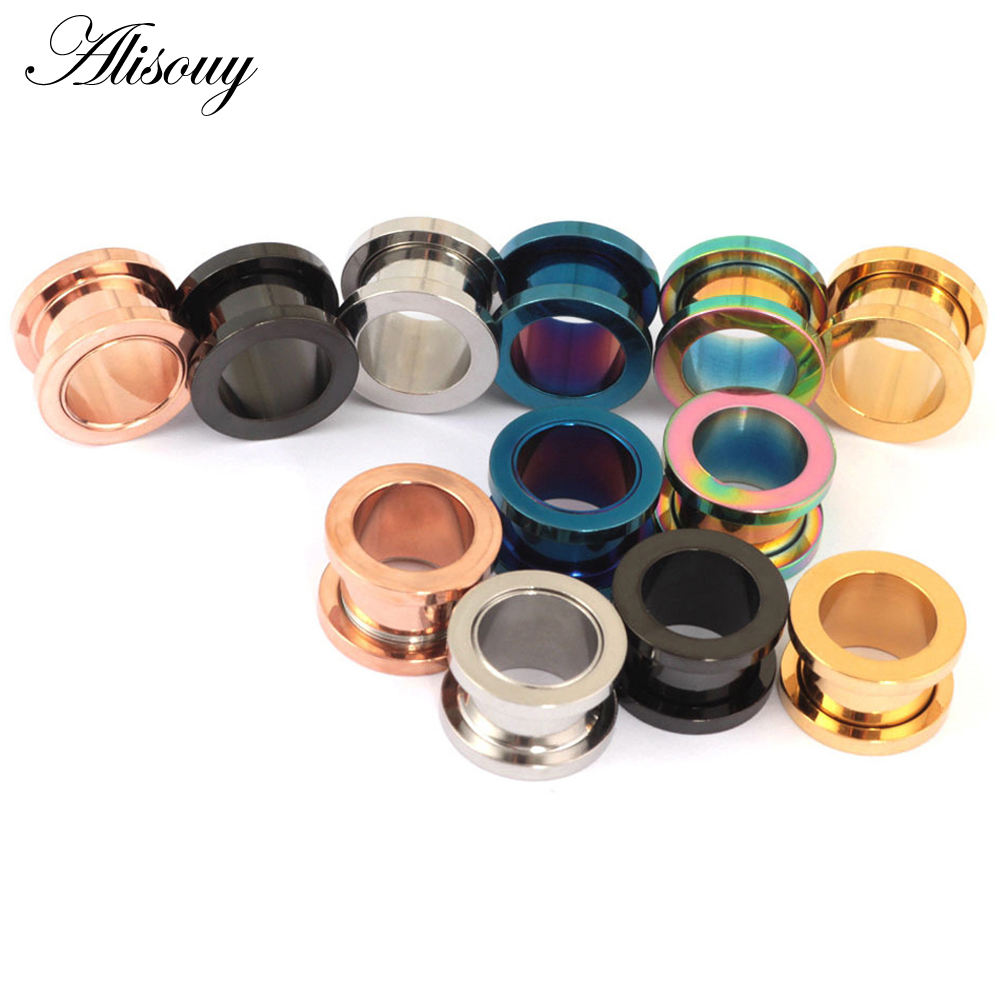 1pc 2mm-25mm Stainless Steel E - Body Jewelry Ear Plugs avis et prix