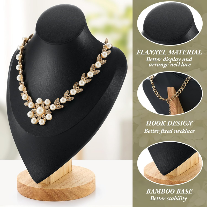 Necklace Display Stand Bamboo  - Body Jewelry Holder avis et prix