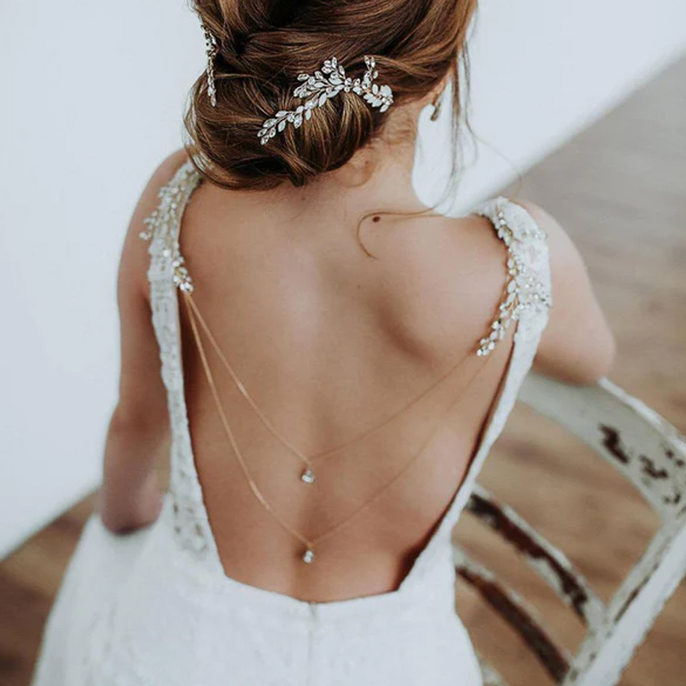 Zircon Tassel Pendant Back Cha - Body Jewelry Back avis et prix