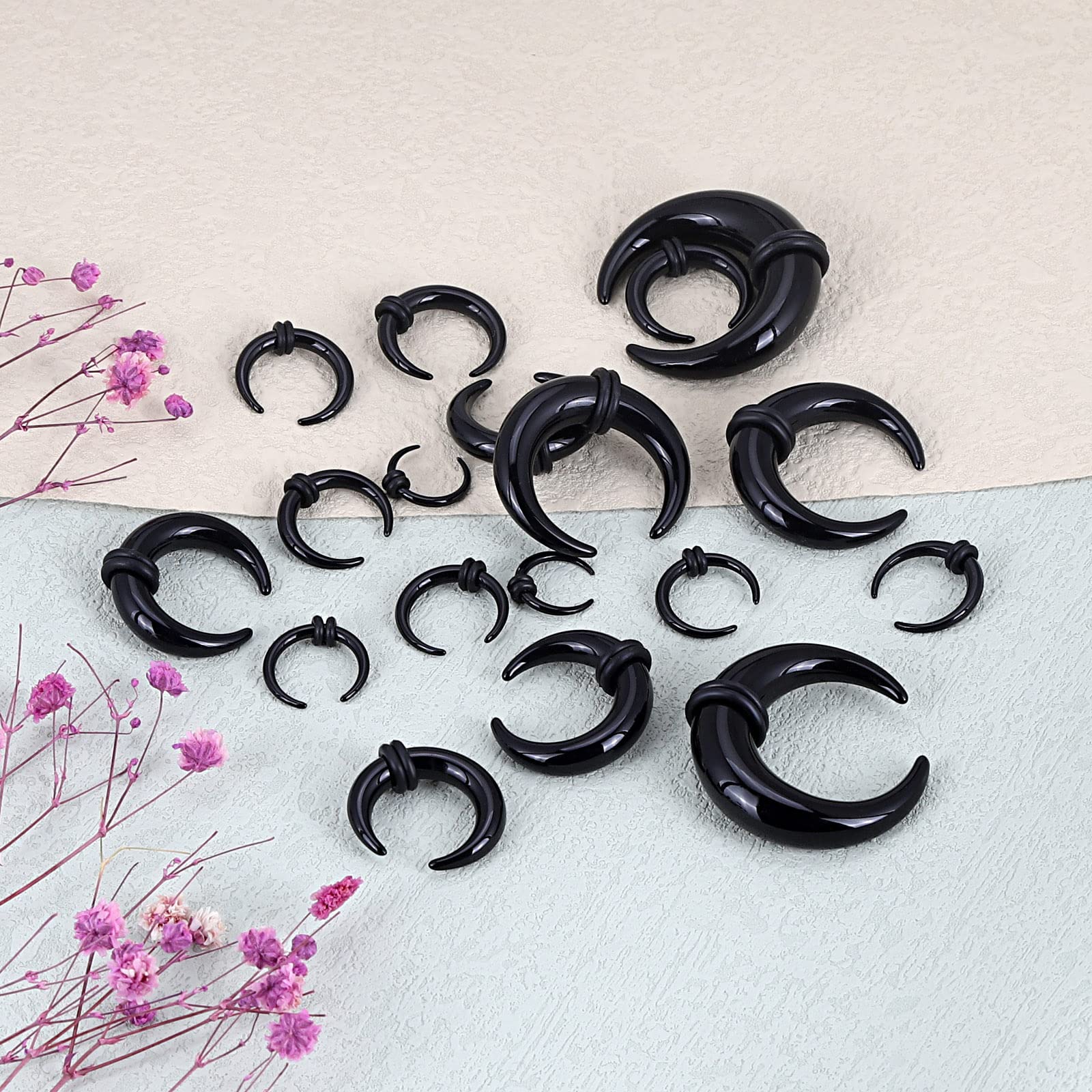 18Pcs Acrylic Septum Pincher T - Body Jewelry Ear Plugs avis et prix