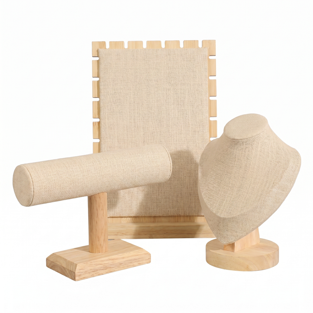 Wood Linen Jewelry Display Sta - Body Jewelry Holder avis et prix