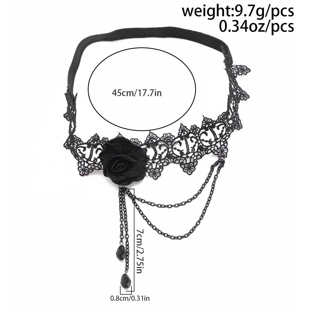 Lacteo Punk Sexy Black Lace El - Body Jewelry Thigh Chain avis et prix