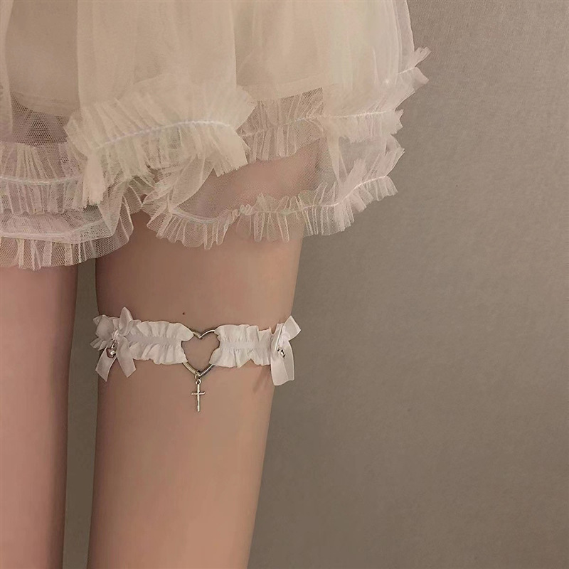 Bow Love Leg Ring Female Punk  - Body Jewelry Thigh Chain avis et prix