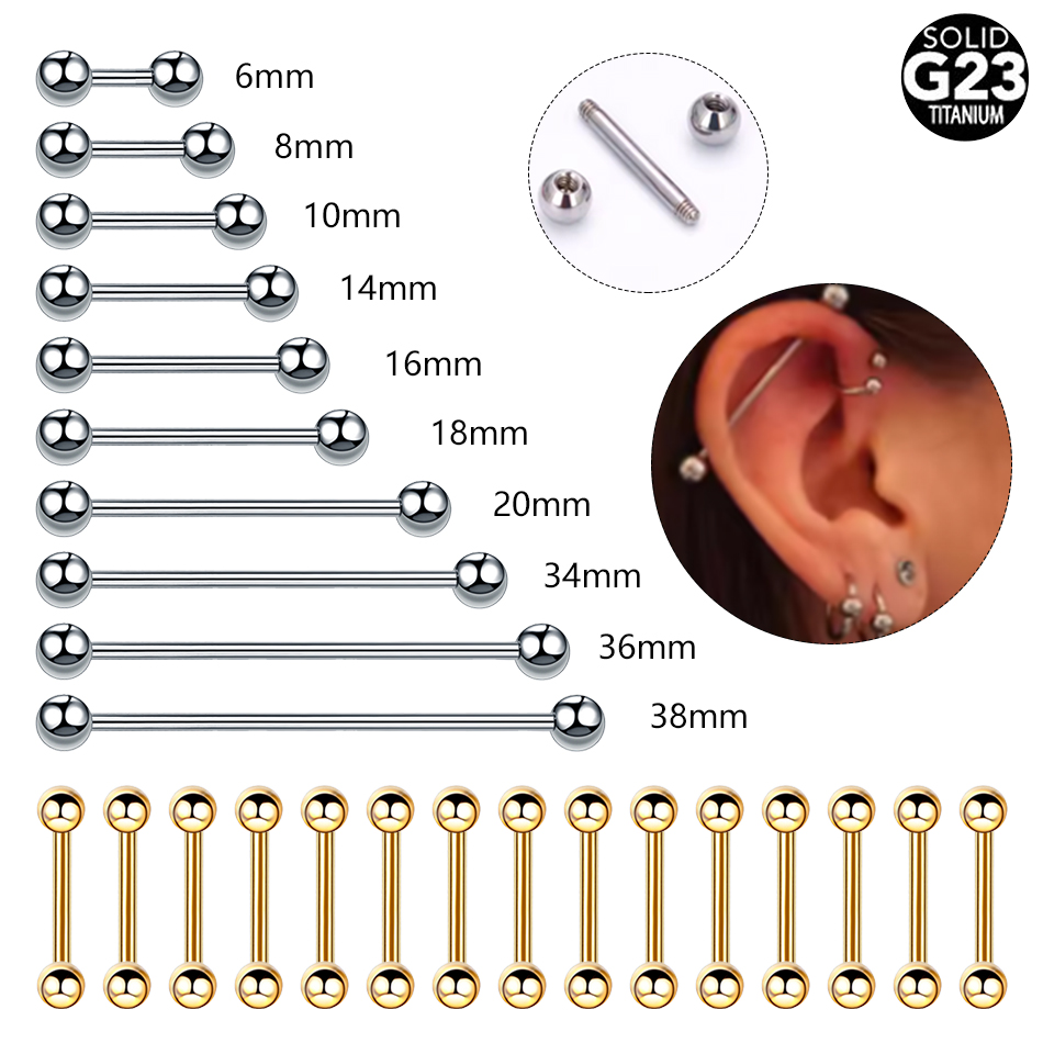 1/5PCS Titanium External Threa - Body Jewelry Industrial avis et prix