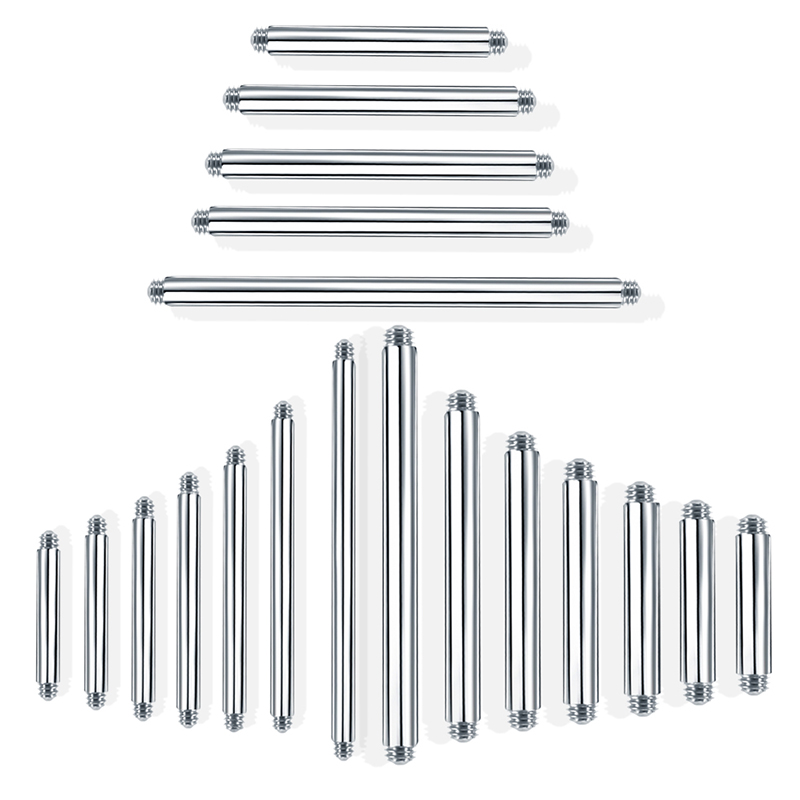 10PCS 4-42mm 316L Surgical Ste - Tongue Barbell Straight avis et prix