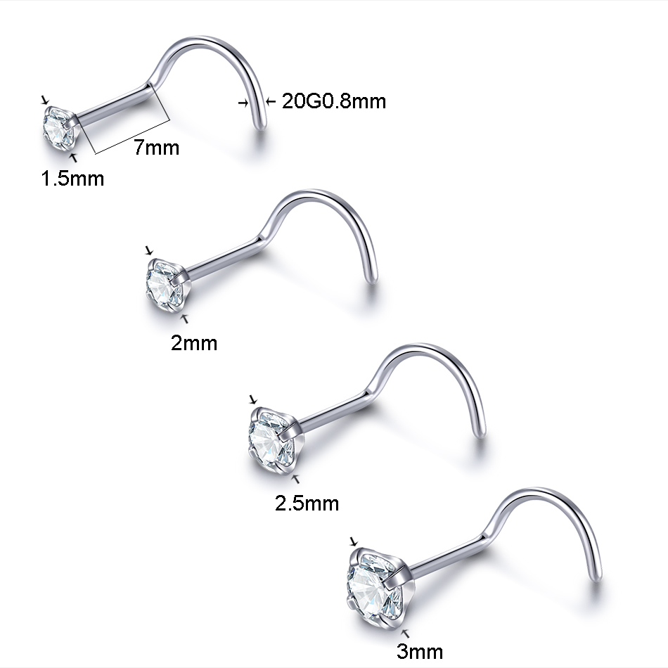 Implant Titanium Nose Stud Rin - Body Jewelry Implants avis et prix