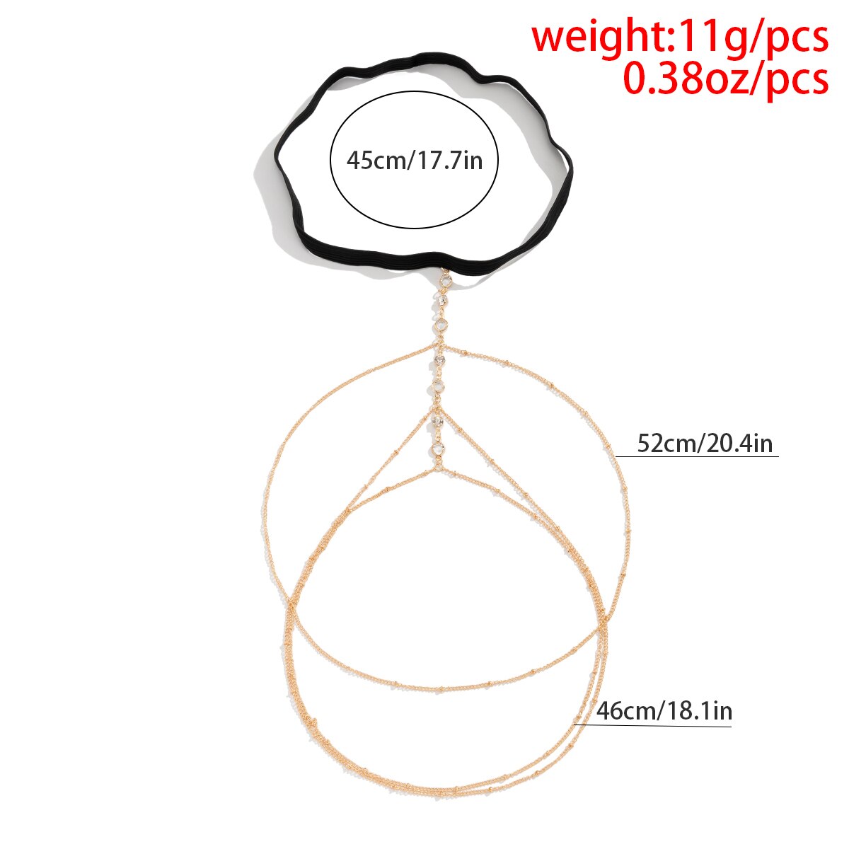 Boho Elastic Band Crystal Leg  - Body Jewelry Thigh Chain avis et prix