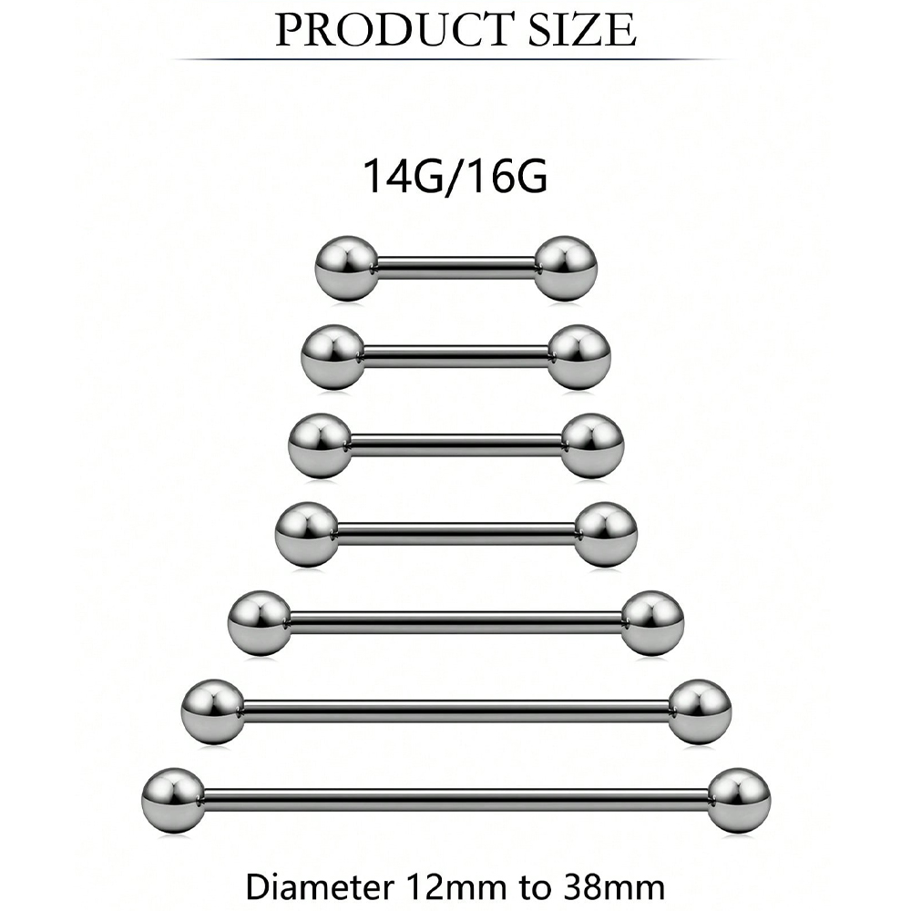 1Pc Punk ASTM F-136 Titanium 1 - Tongue Barbell Straight avis et prix