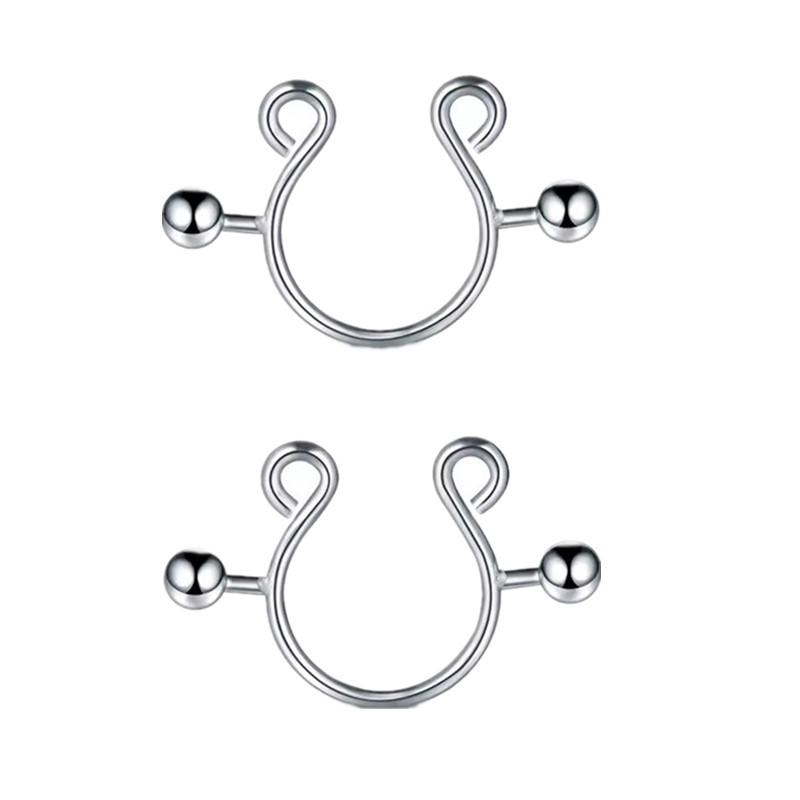【SA】2Pcs Stainless Steel Nippl - Body Jewelry Nipple Rings avis et prix