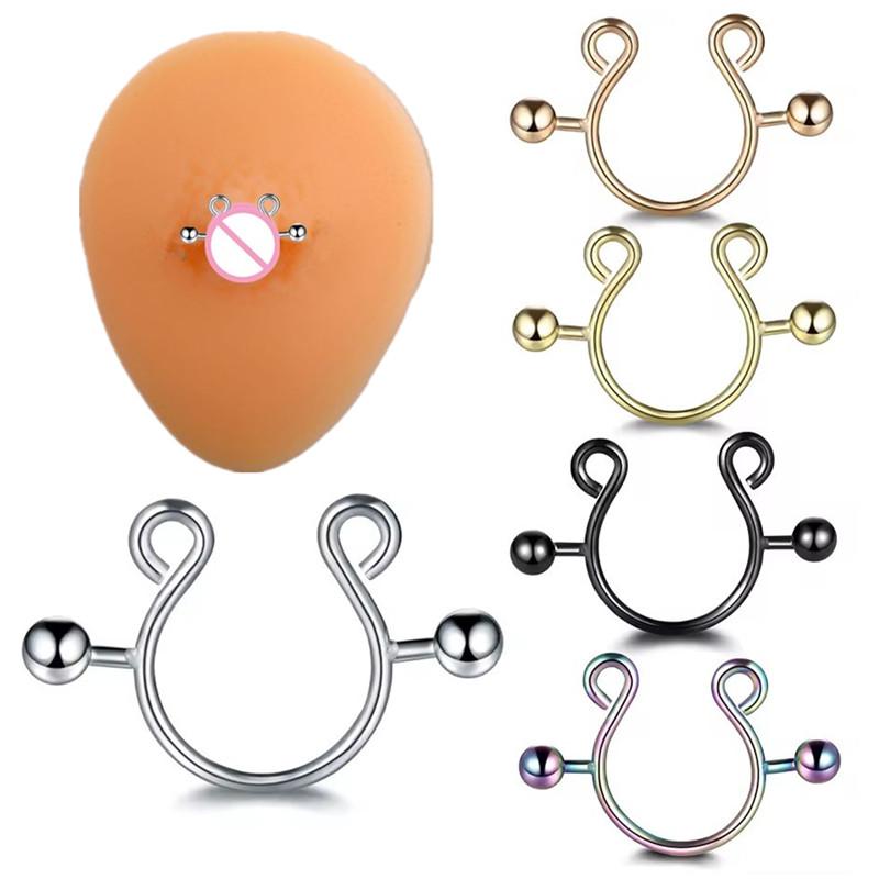 【SA】2Pcs Stainless Steel Nippl - Body Jewelry Nipple Rings avis et prix