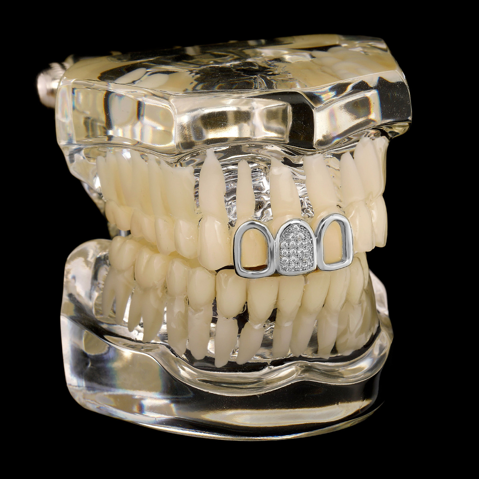 Rhinestone Teeth Cover Gold Pl - Body Jewelry Piercing avis et prix