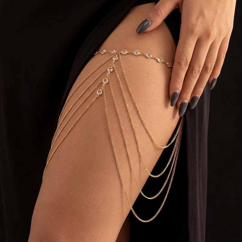 Sexy Crystal Bead Multilayer L - Body Jewelry Thigh Chain avis et prix