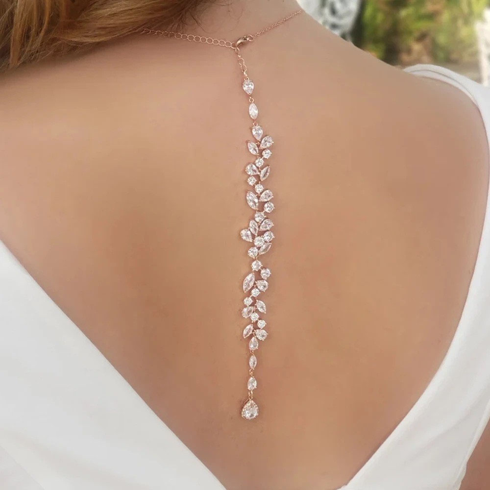 Luxury Leaf Silver Body Chain  - Body Jewelry Back avis et prix
