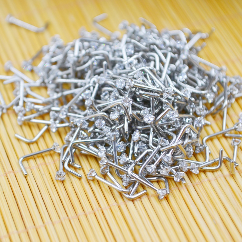 Wholesale 50pcs/Lot 20G PVD Co - Nostril Screw Pin avis et prix