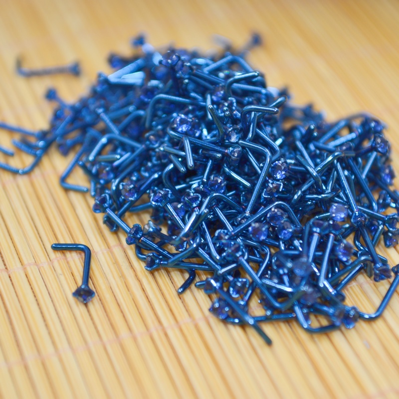 Wholesale 50pcs/Lot 20G PVD Co - Nostril Screw Pin avis et prix