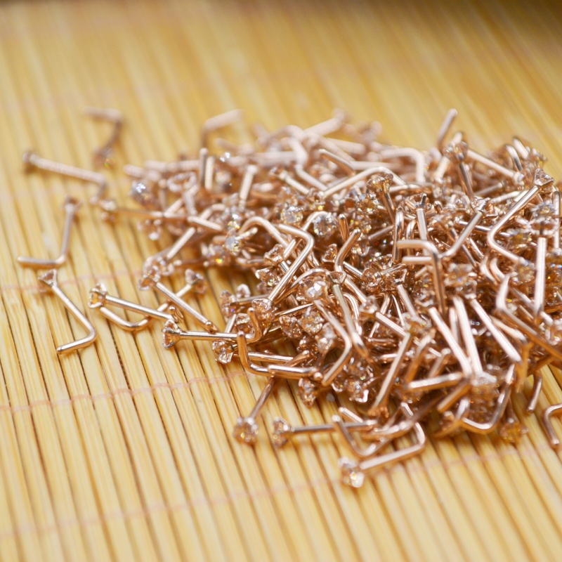 Wholesale 50pcs/Lot 20G PVD Co - Nostril Screw Pin avis et prix