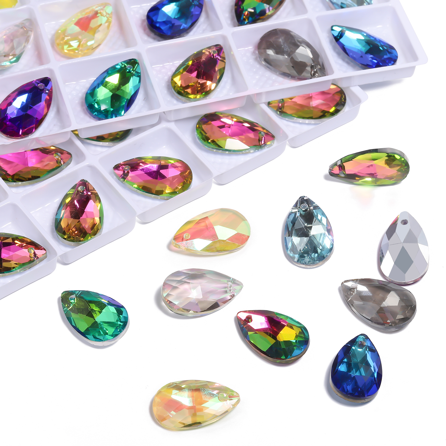 8pcs 13x22mm Single Hole Glass - Body Jewelry Piercing avis et prix