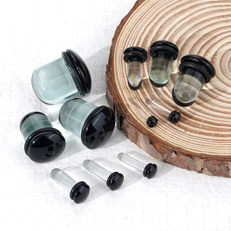 2pcs Glass Ear Gauges Stretchi - Body Jewelry Ear Plugs avis et prix