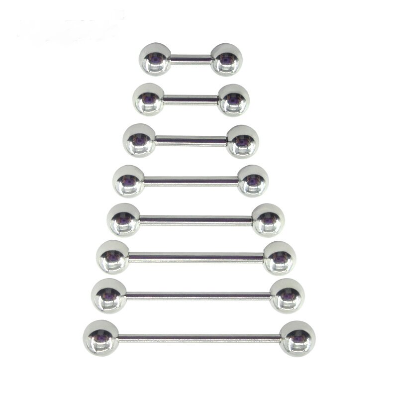 2 Pieces 0.8mm Stainless Steel - Tongue Barbell Straight avis et prix