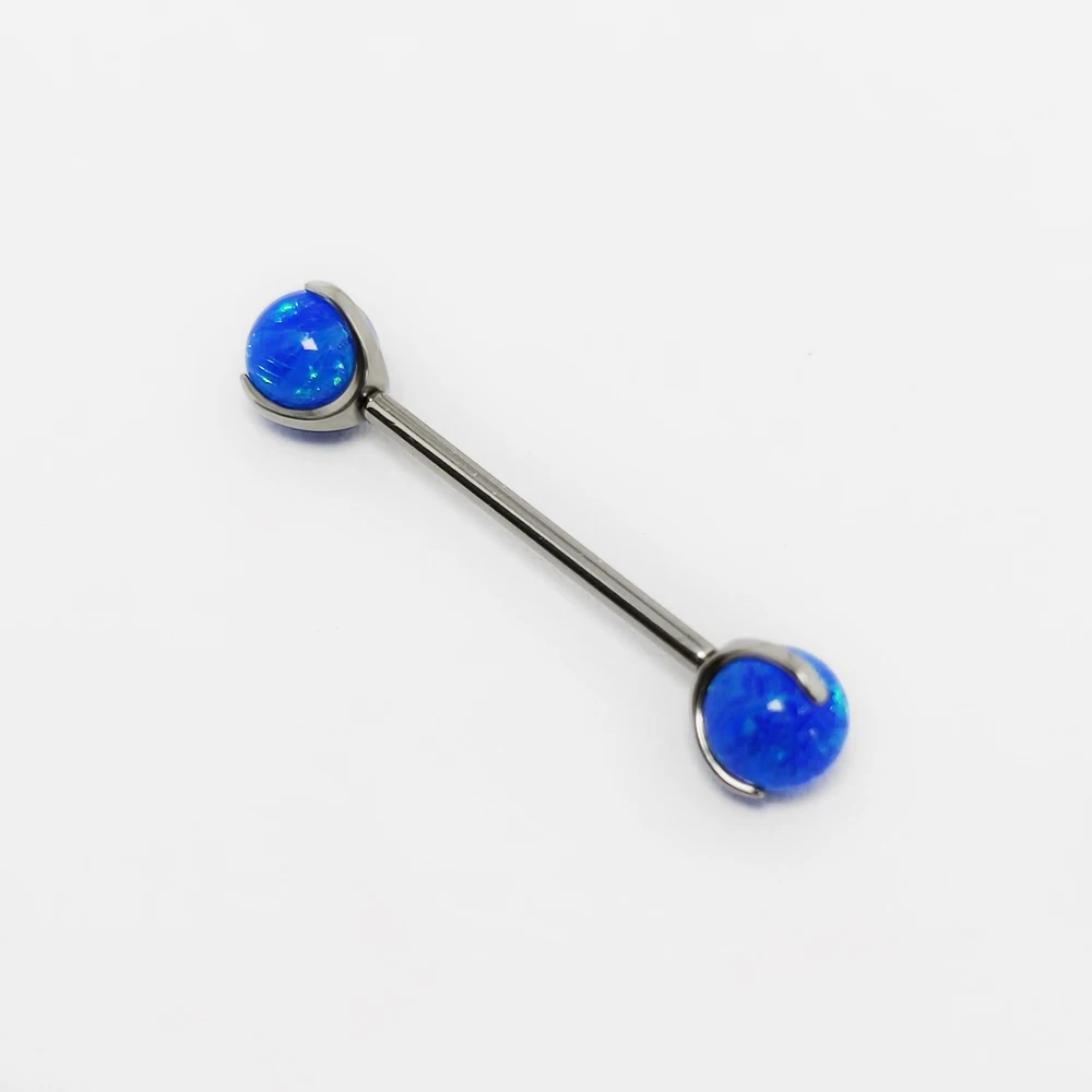 G23 Titanium opal Barbell Ball - Tongue Barbell Straight avis et prix