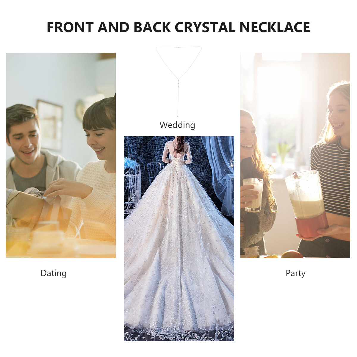 Crystal Necklace Holiday Silve - Body Jewelry Piercing avis et prix