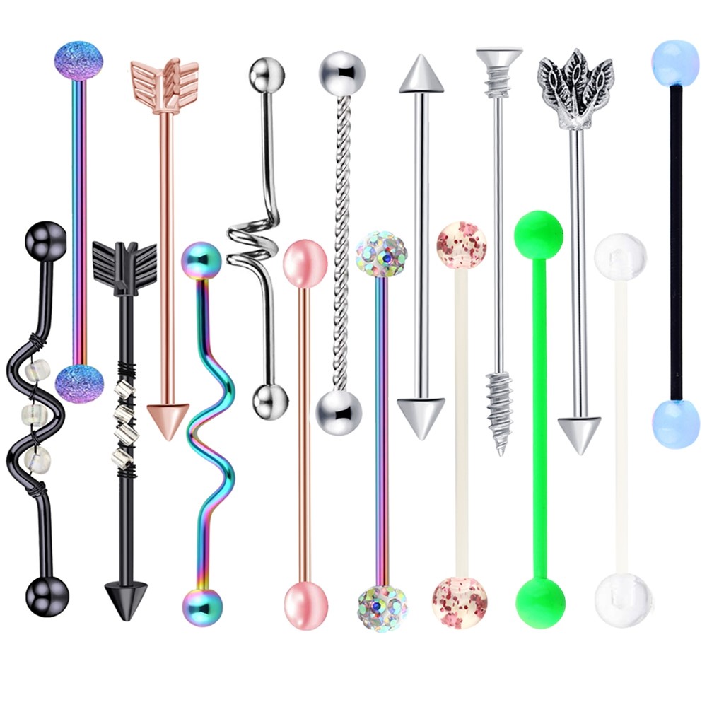 14G Surgical Steel Industrial  - Body Jewelry Industrial avis et prix