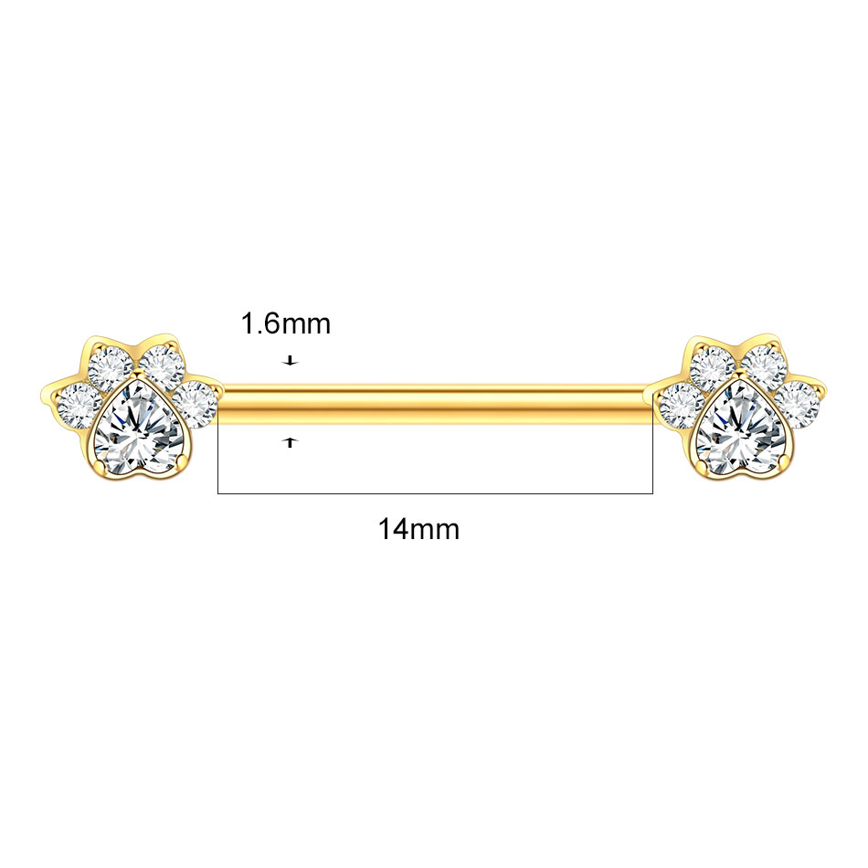 1Pc Titanium Flower Nipple Pie - Body Jewelry Nipple Rings avis et prix