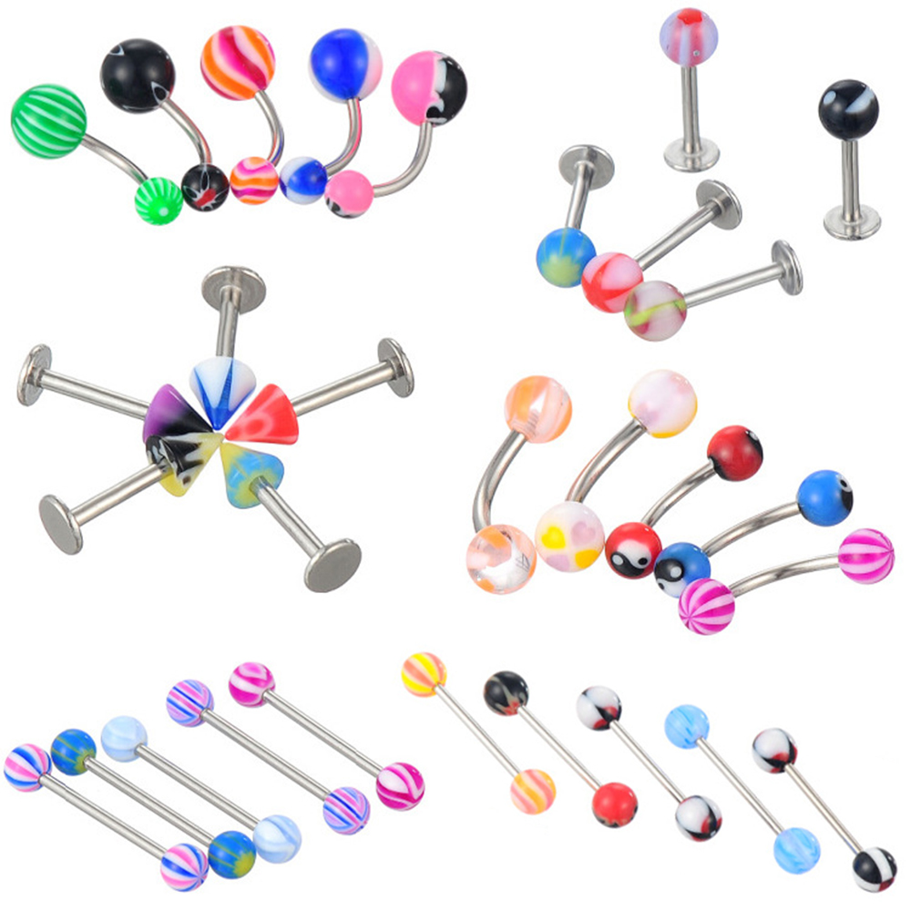 110pcs Mixed Lip Eyebrow Belly - Body Jewelry Nipple Rings avis et prix