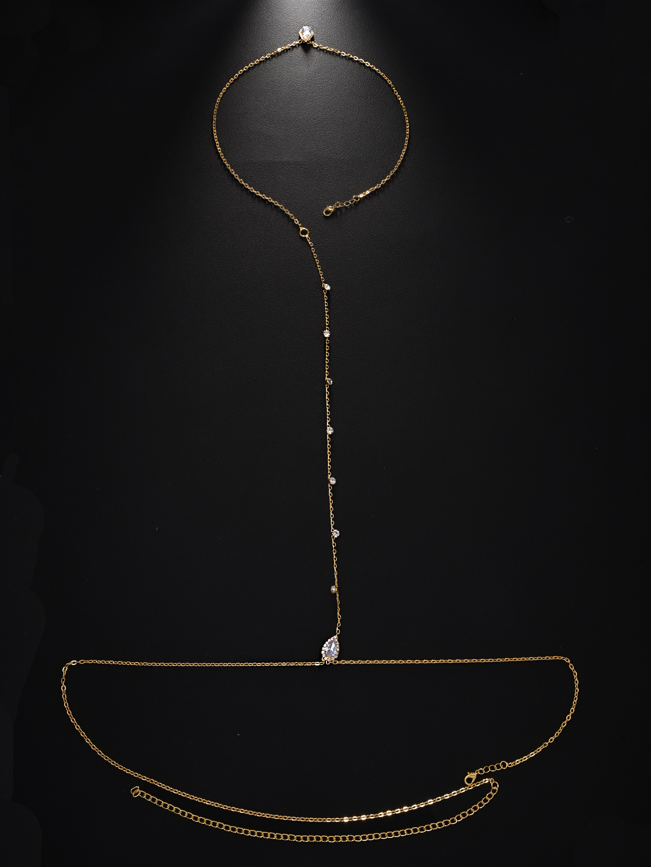Hot style zircon back chain br - Body Jewelry Back avis et prix