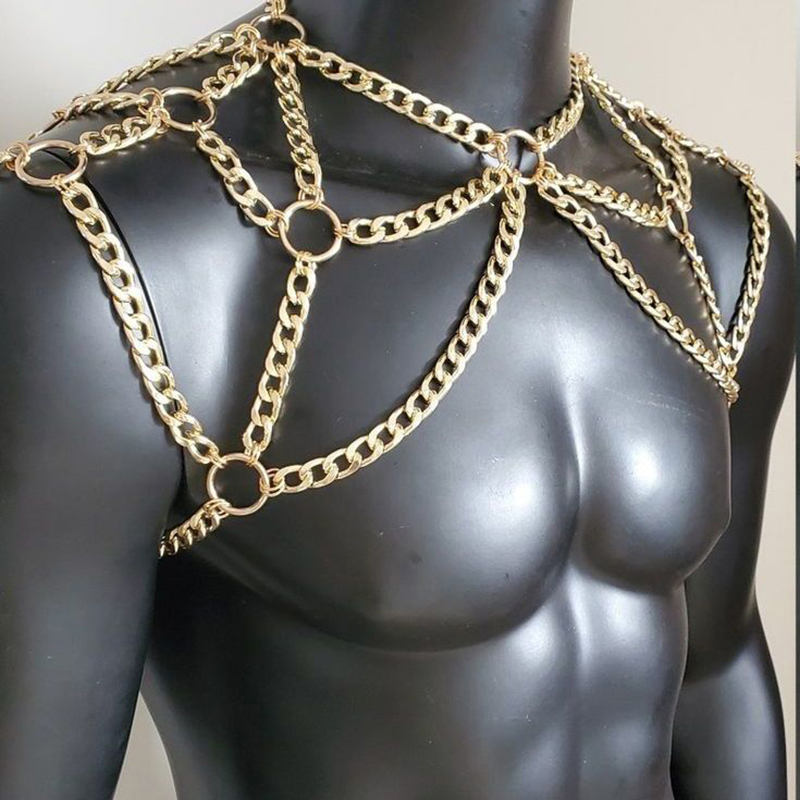 Punk Men Shoulder Body Chain B - Body Jewelry Back avis et prix