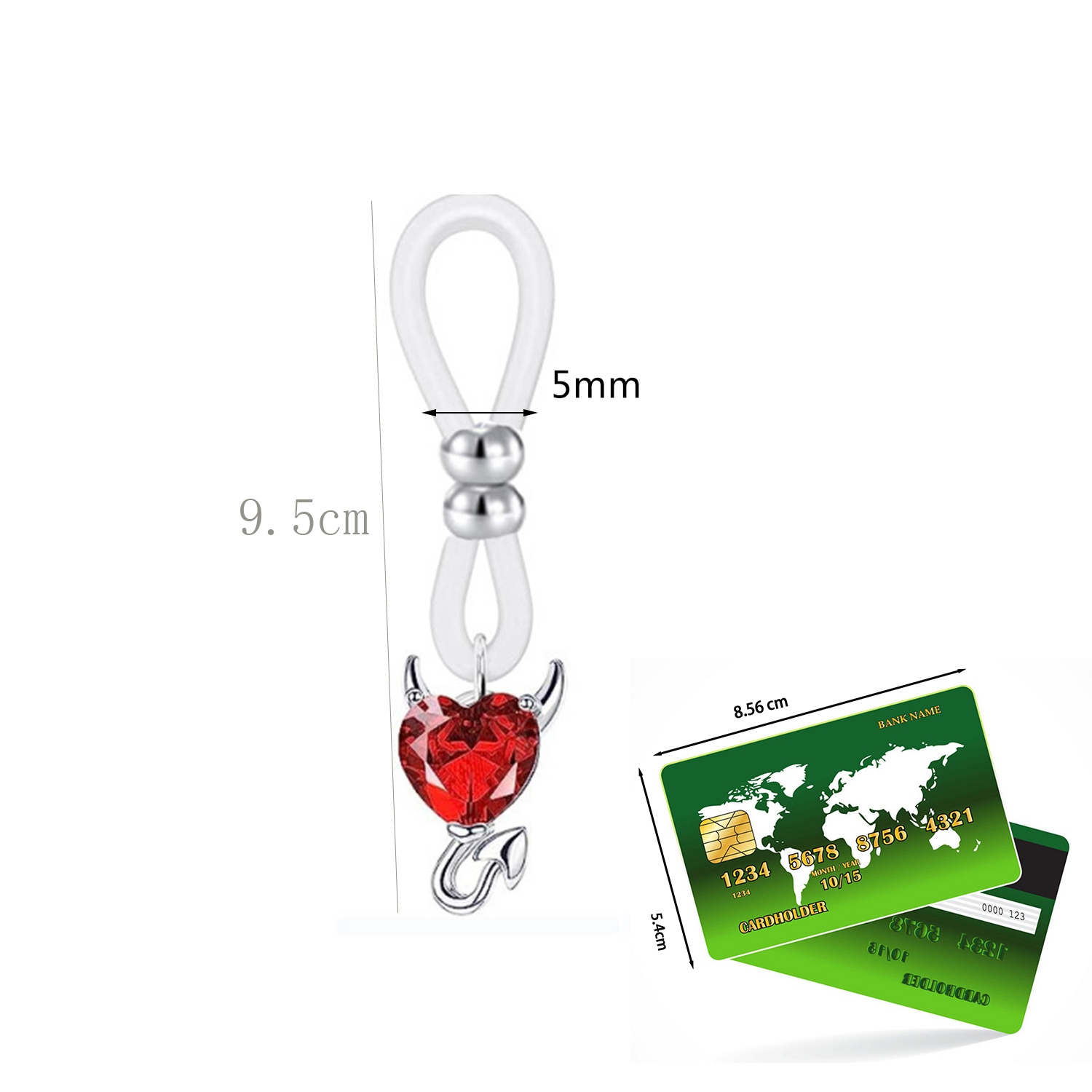Alloy Silicone Butterfly Heart - Body Jewelry Nipple Rings avis et prix